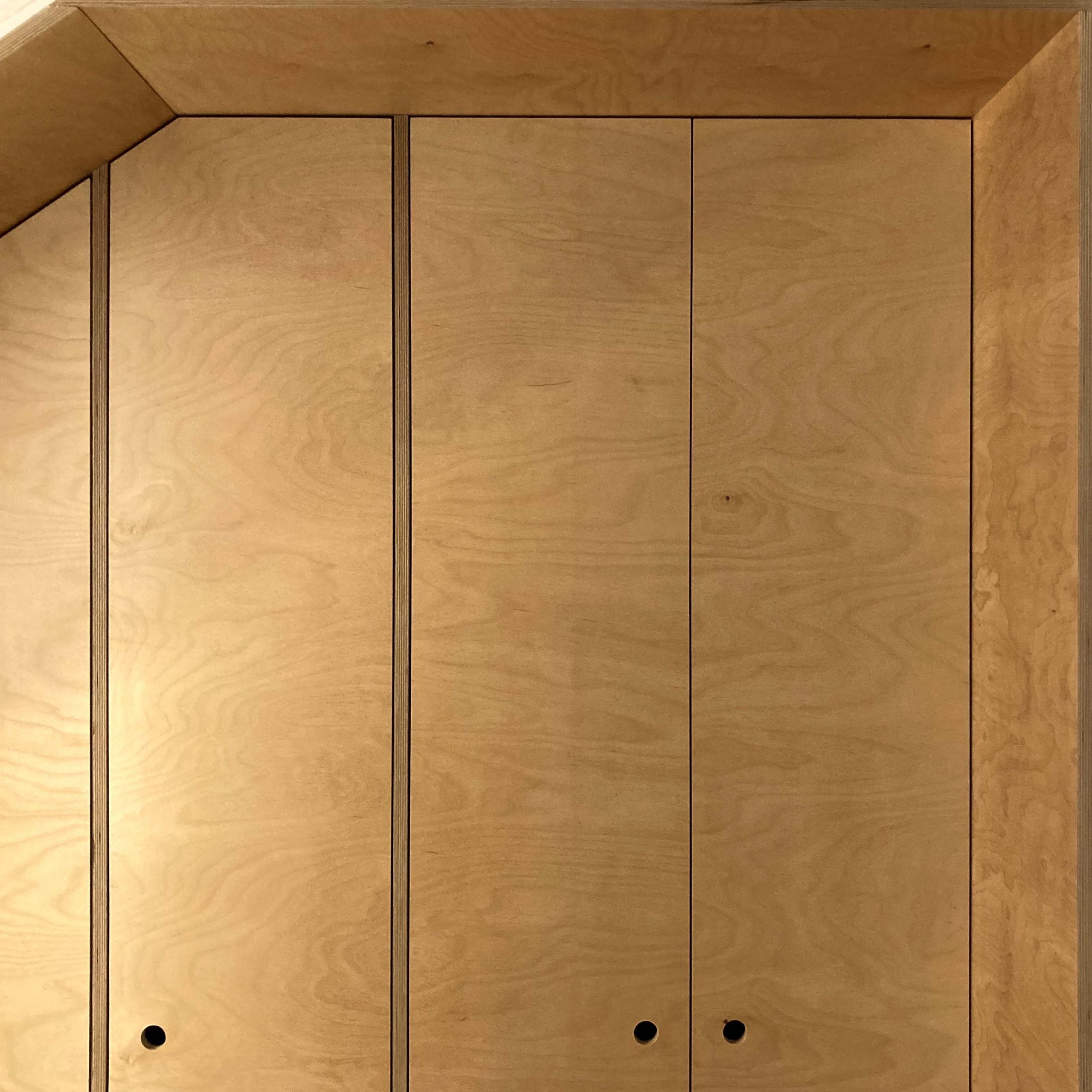 plywood shoe closet